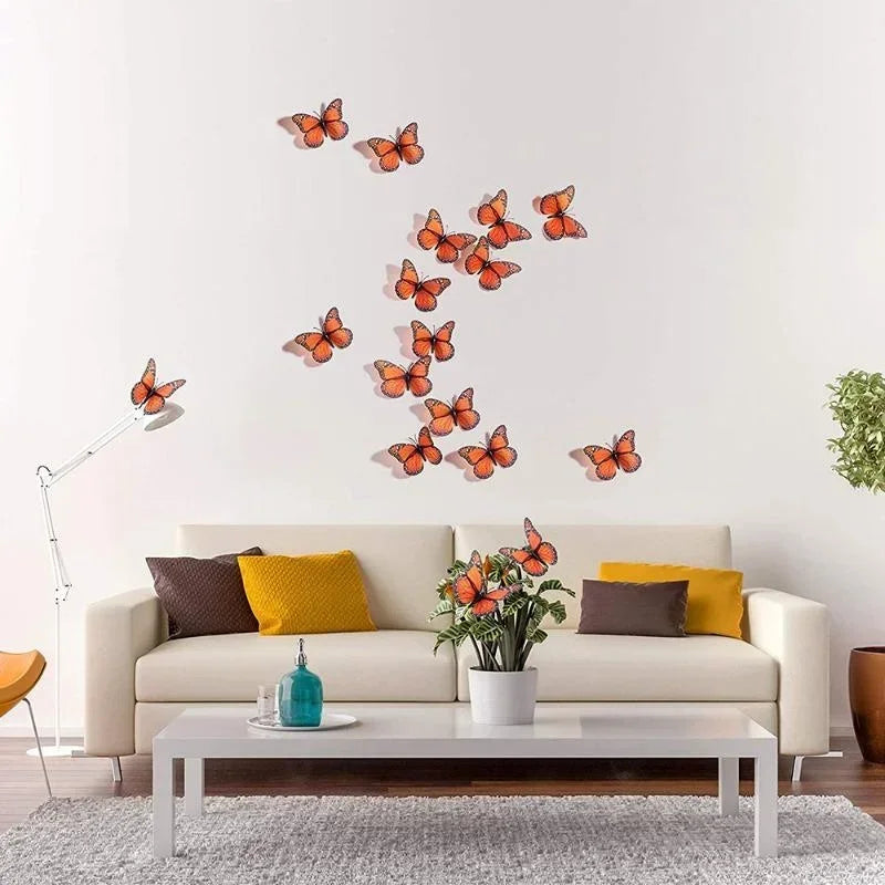 10er Set 3D Schmetterling Wandaufkleber Dekoration für Zuhause