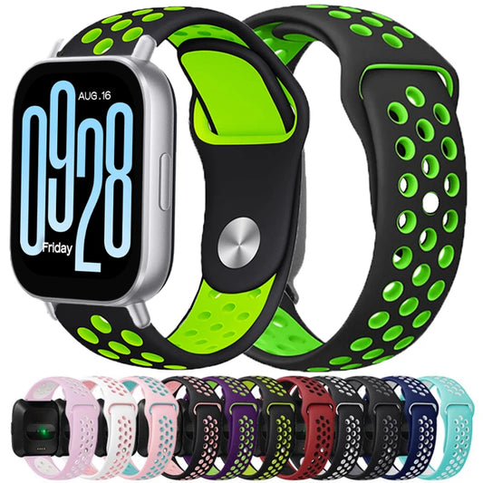 Sportliches 22mm Silikon Armband für Xiaomi Redmi Uhren Aktiv-Style