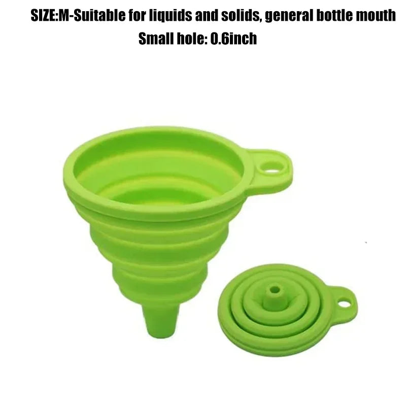 Faltbarer Silikon Küchentrichter für Flüssigkeitsbefüllung und Öl