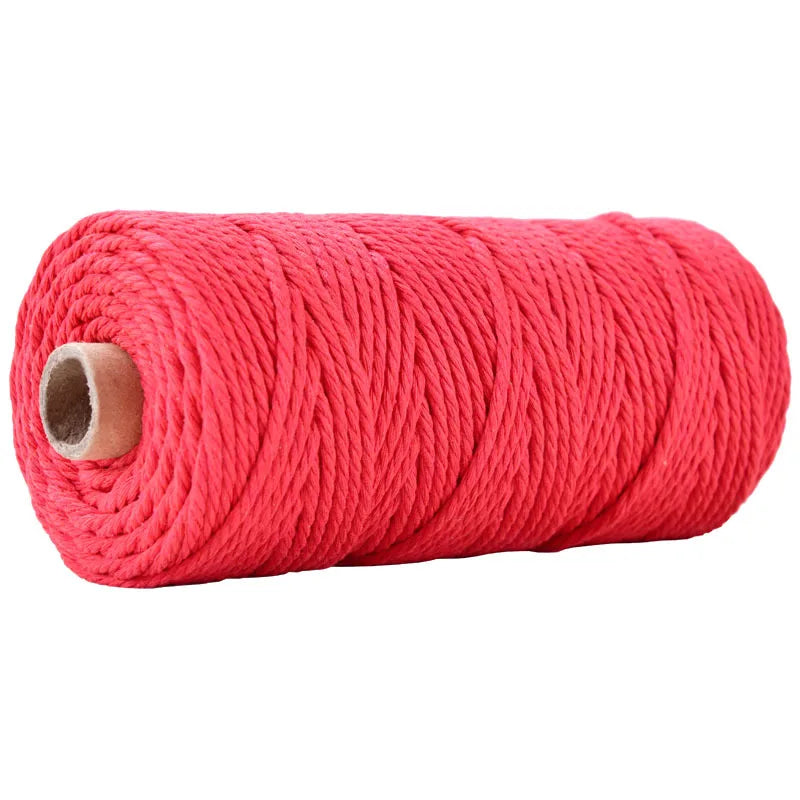 100 m Rolle bunte 3 mm Baumwollschnur für DIY und Dekoration