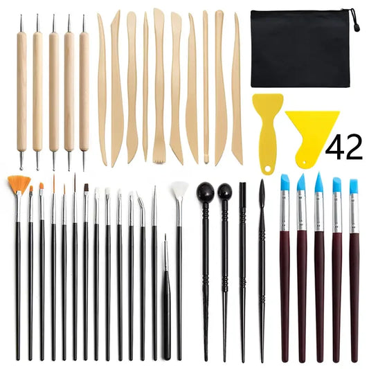 Keramik Ton Sculpting Tools Kit mit 42 bis 61 Teilen für Modellierung