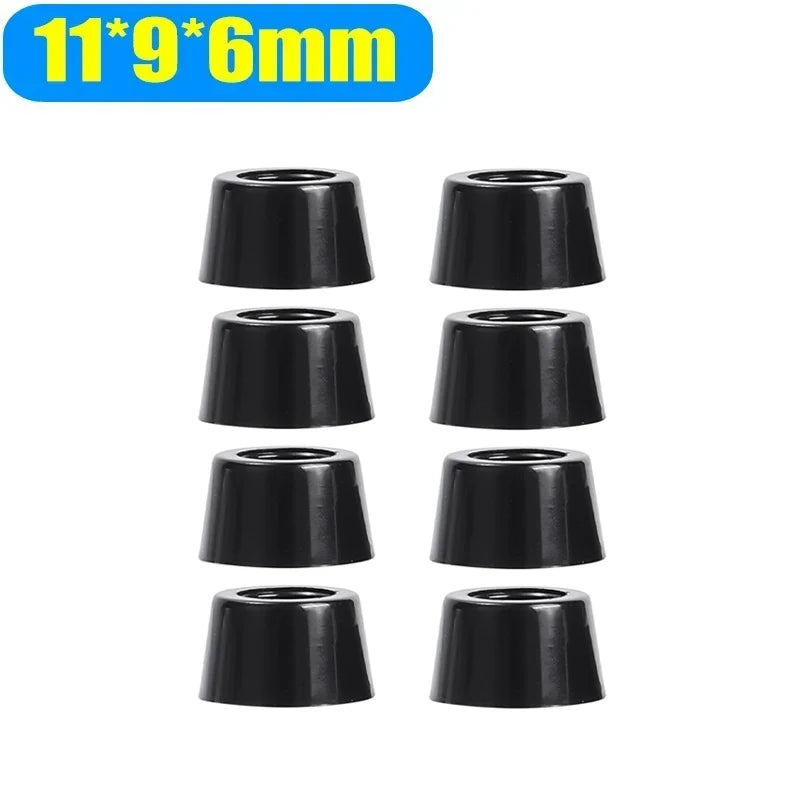 120 Stück Gummi Füße Pads für Möbel Beine Tisch Stuhl Abdeckung Schwarz