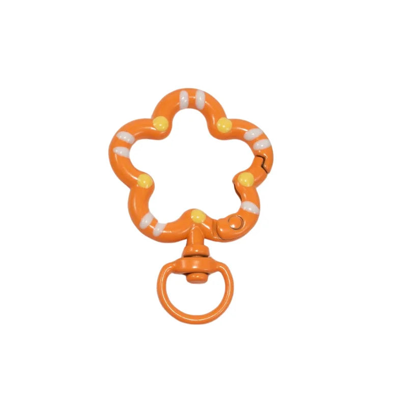 5 Metall-Karabinerverschlüsse mit Blumenmuster für Schmuck und DIY