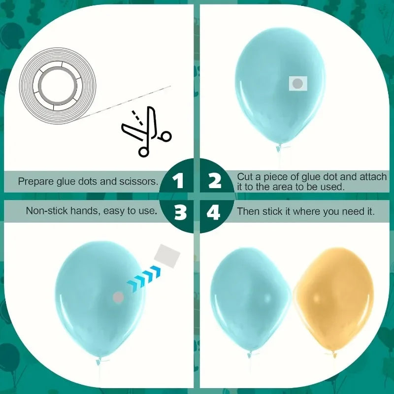 Abnehmbare Doppelseitige Klebepunkte für Ballon Deko - DIY – Klar - Vielseitig