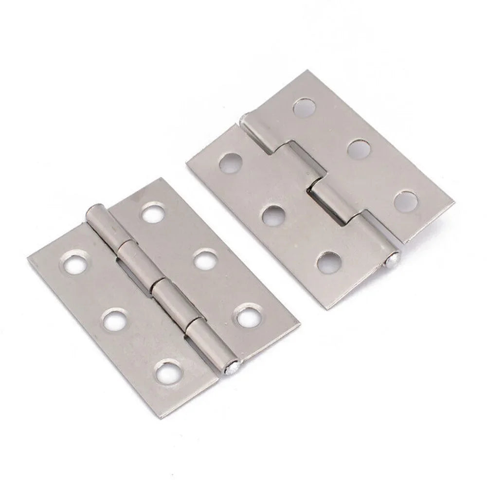 10x Edelstahl Möbel-Türscharniere 4,4x3,1 cm für Holz- und Zimmertüren