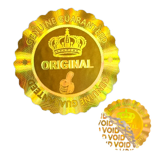 Manipulationssicherer Sicherheits Hologramm Aufkleber mit Spitzenrand