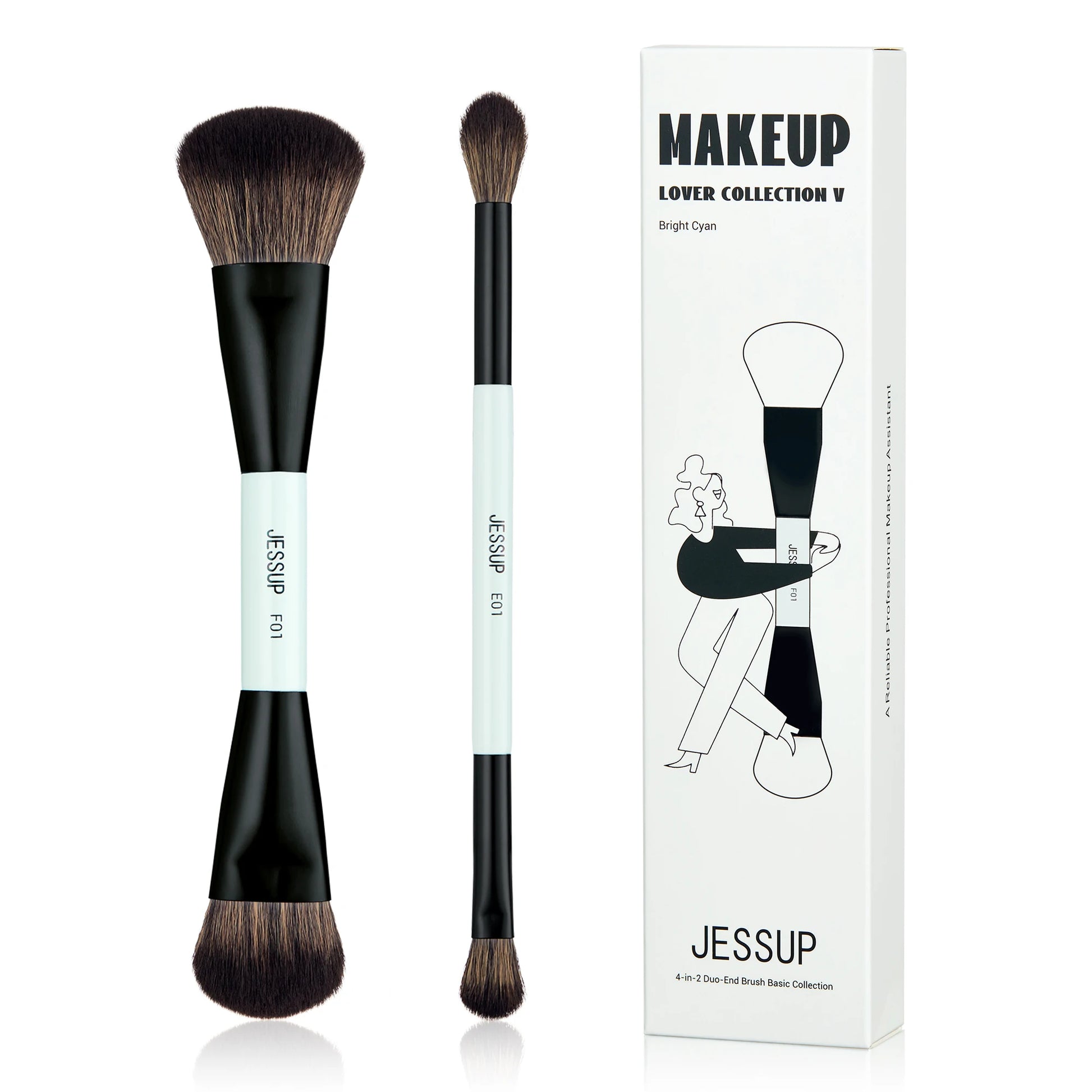Jessup Make-up-Pinsel-Set für präzises Schminken-Yabubest - Home & More