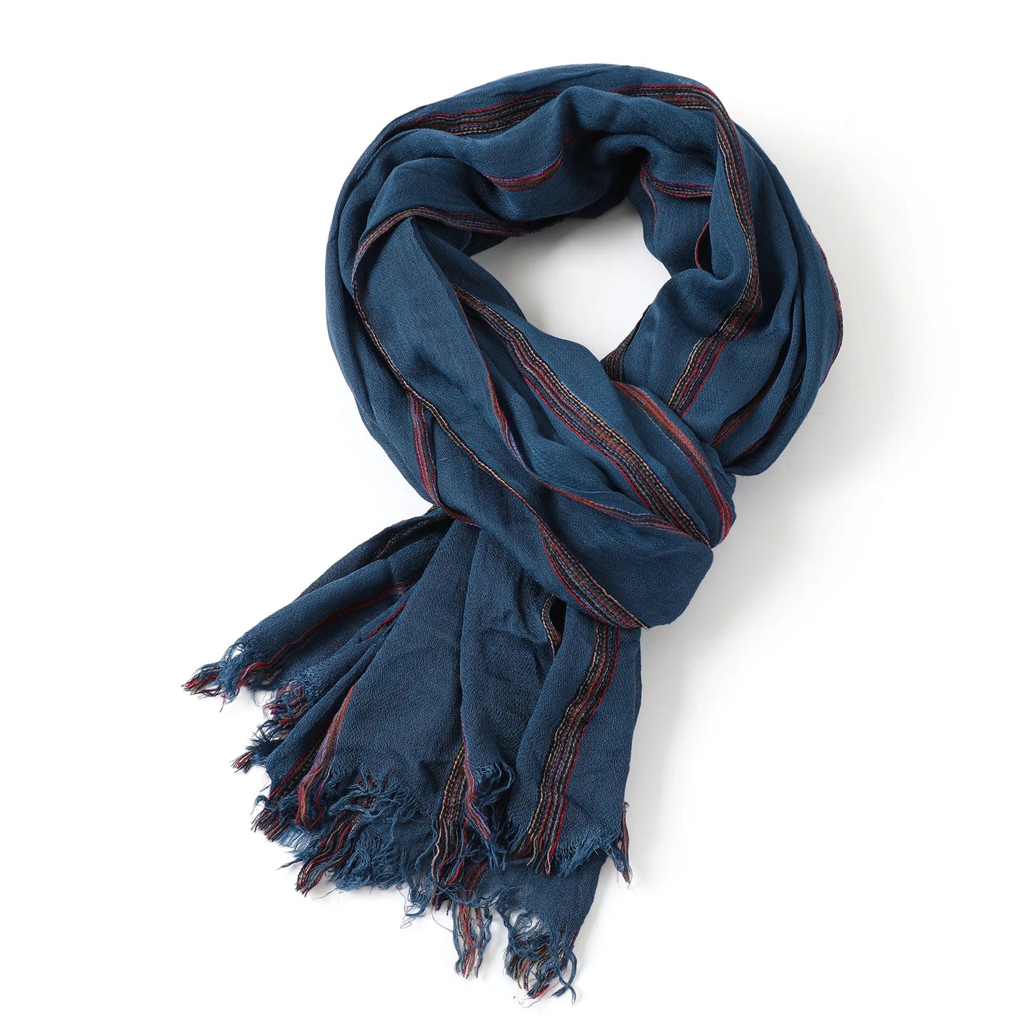 Herren Schal Baumwolle Leinen Patchwork Warm Lang 190x90cm Herbst Winter