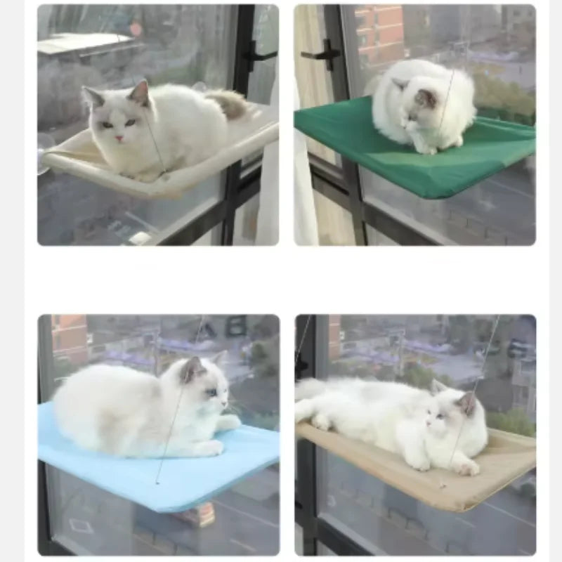 Ultraweiches Katzenfenster Hängemattenbett mit platzsparender Katzensitzstange
