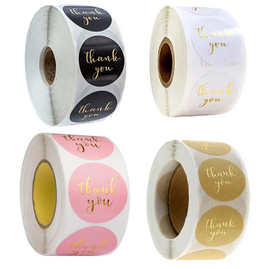 500 runde Kraftpapier-Etiketten für Geschenke, Kuchen und Hochzeit