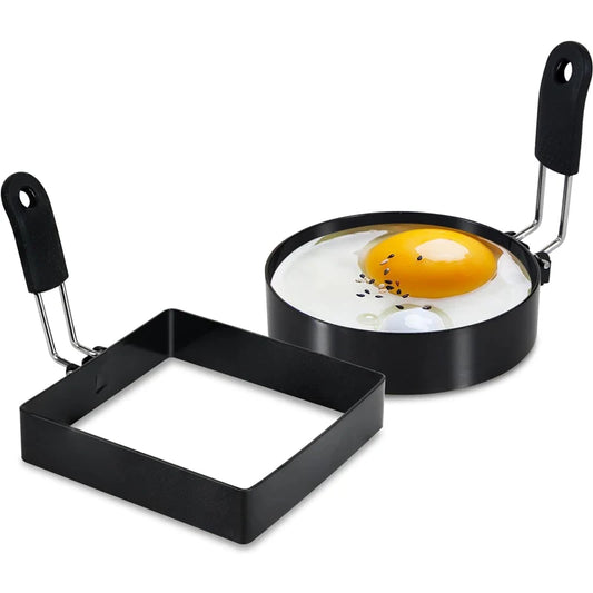 Antihaft Eierring mit Silikongriff für Frühstücksei - Sandwich