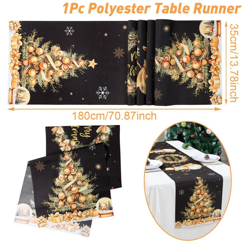 Weihnachtlicher Tischläufer aus Polyester für festliche Anlässe