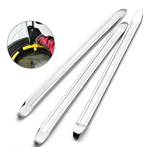 Robustes 3er Reifenlöffel-Set 30cm aus Stahl – schonend - langlebig Silber