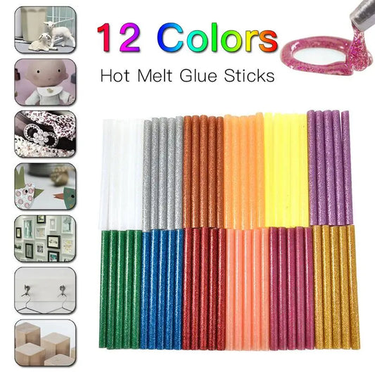 Bunte 7mm Hot Melt Klebesticks für vielseitige Handwerksprojekte