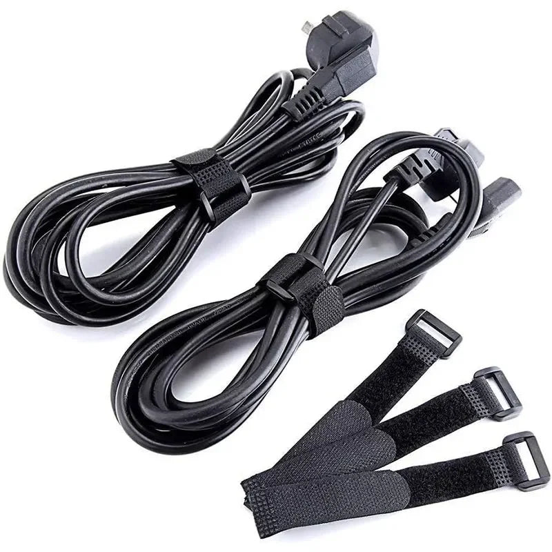 Wiederverwendbare Kabelbinder aus Nylon 5/10 Stück verstellbar schwarz