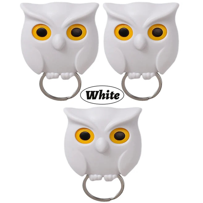 Blinkende Eule magnetischer Schlüsselhaken selbstklebend für Wand und Tür
