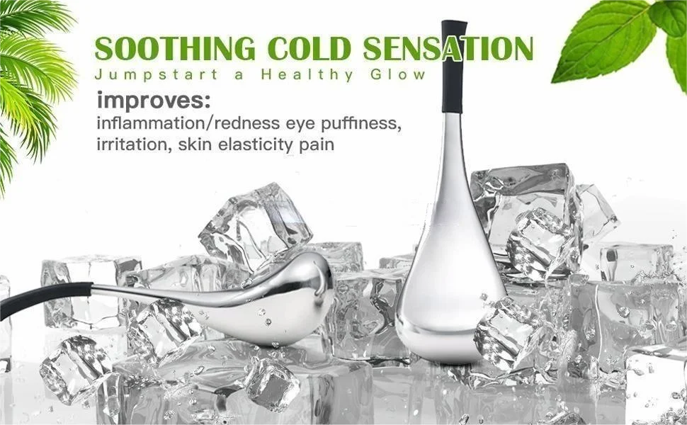 Kühlendes Eiskugel-Set aus Edelstahl für Gesicht und Augen