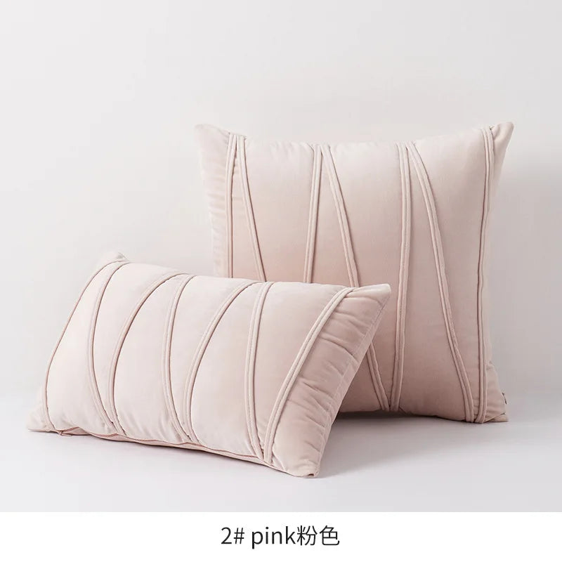 2er Set Samt Kissenbezüge Dekorativ Weich für Sofa und Schlafzimmer