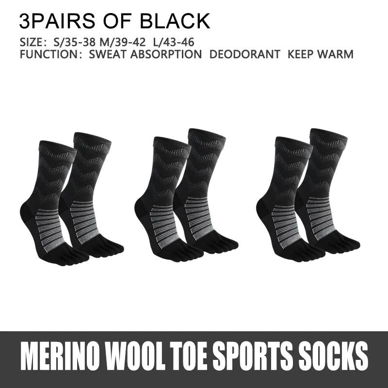 Warme Merinowolle Thermosocken für Herren mit Zehentrennung