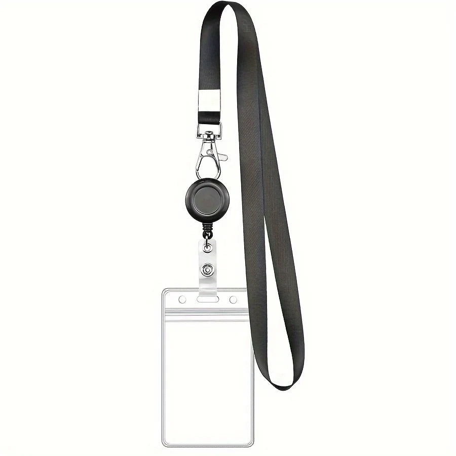 Praktisches Ausweishalter Set mit langlebigem Schlüsselband und Karabiner