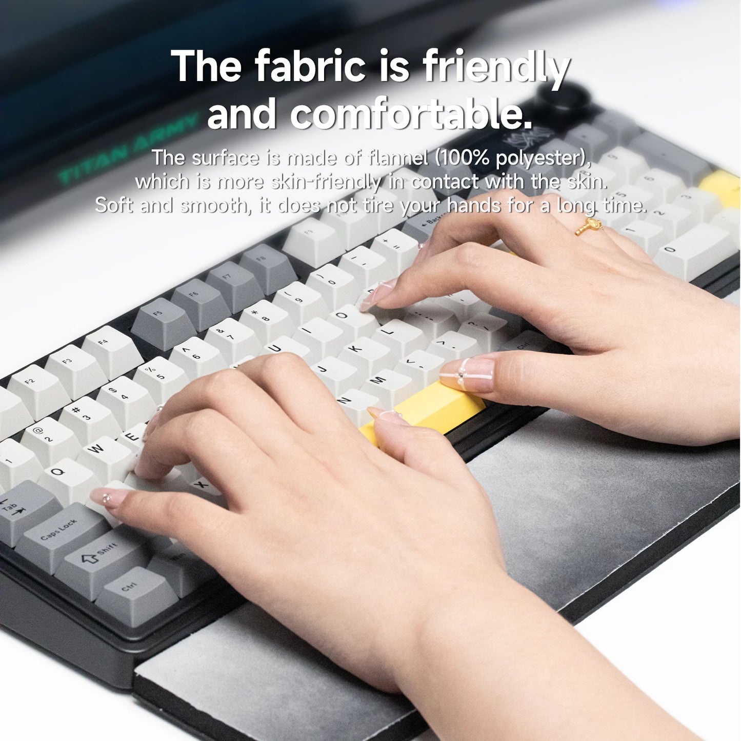 Mechanische Tastatur mit Farbverlauf und Memory-Schaum Handauflage Büro