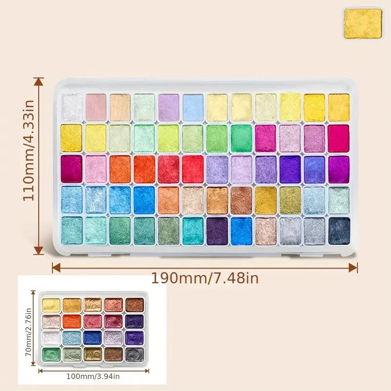 Glitzerndes Aquarell Farbset für kreatives Malen ab 6 Jahren