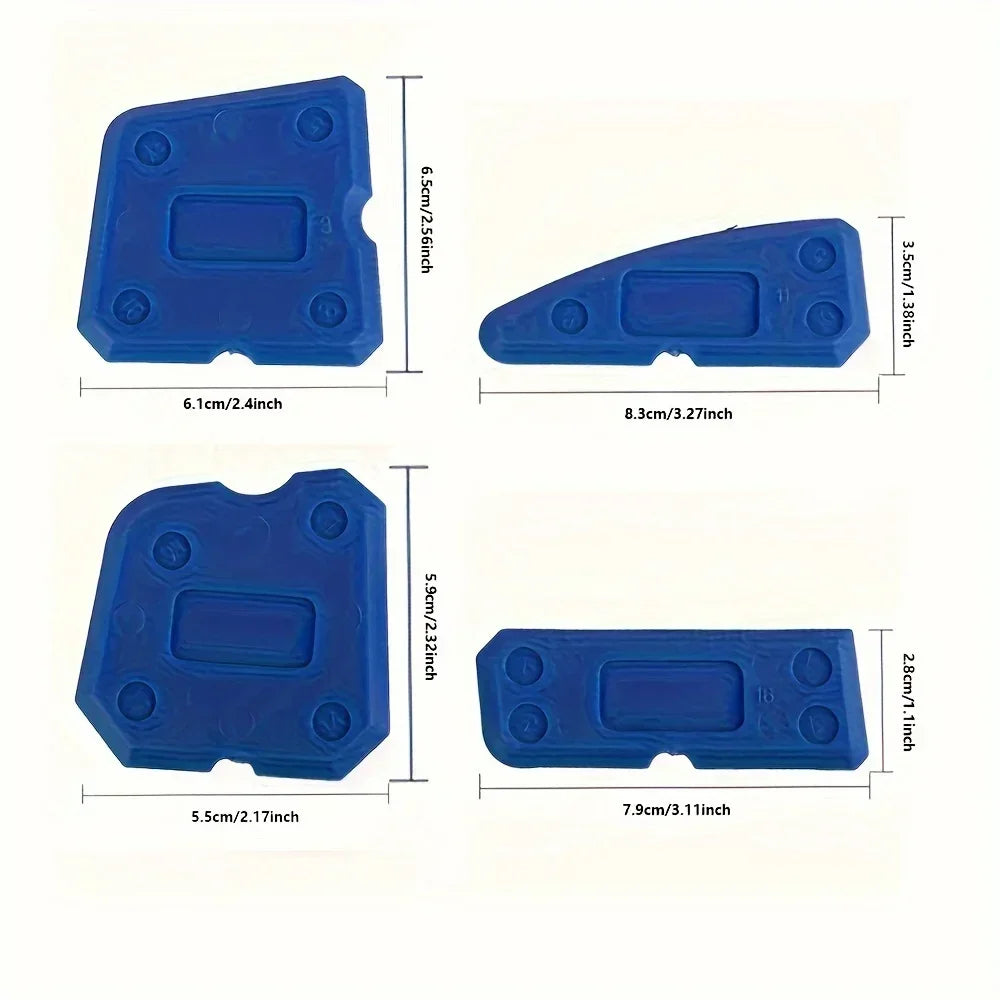 Flexibles 4-teiliges Silikon-Dichtungswerkzeug für perfekte Fugen glatt und sauber