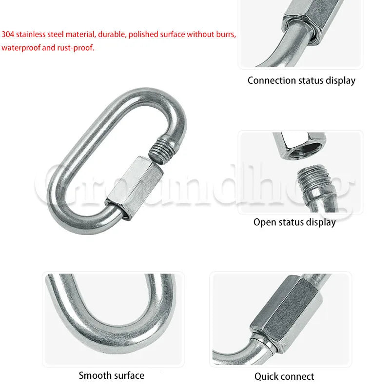 Robuster Oval Karabiner Edelstahl für schnelle sichere Verbindungen