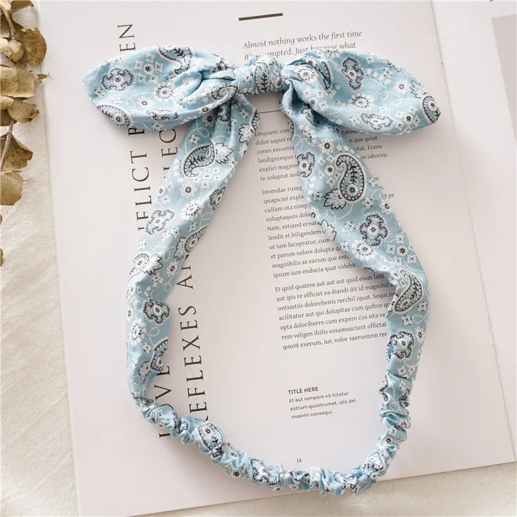 Boho Damen Stirnband Elastisch Kreuz Knoten Haarband Vintage Style