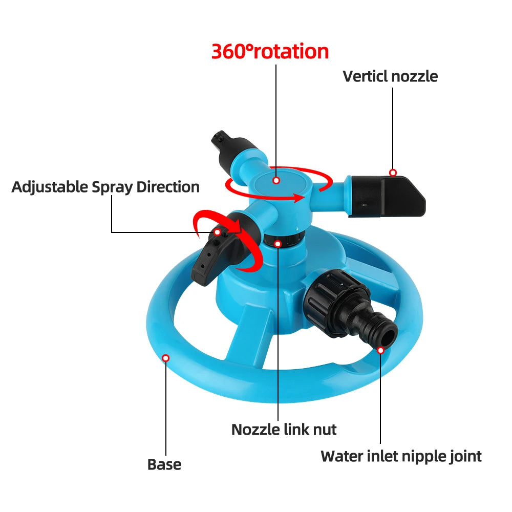 360-Grad Rasen Wassersprinkler für einfache Gartenbewässerung