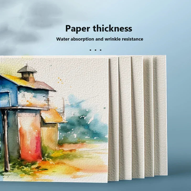 Profi-Aquarellpapier 300g/m², 25 Blatt rund - quadratisch – perfekt für Künstler