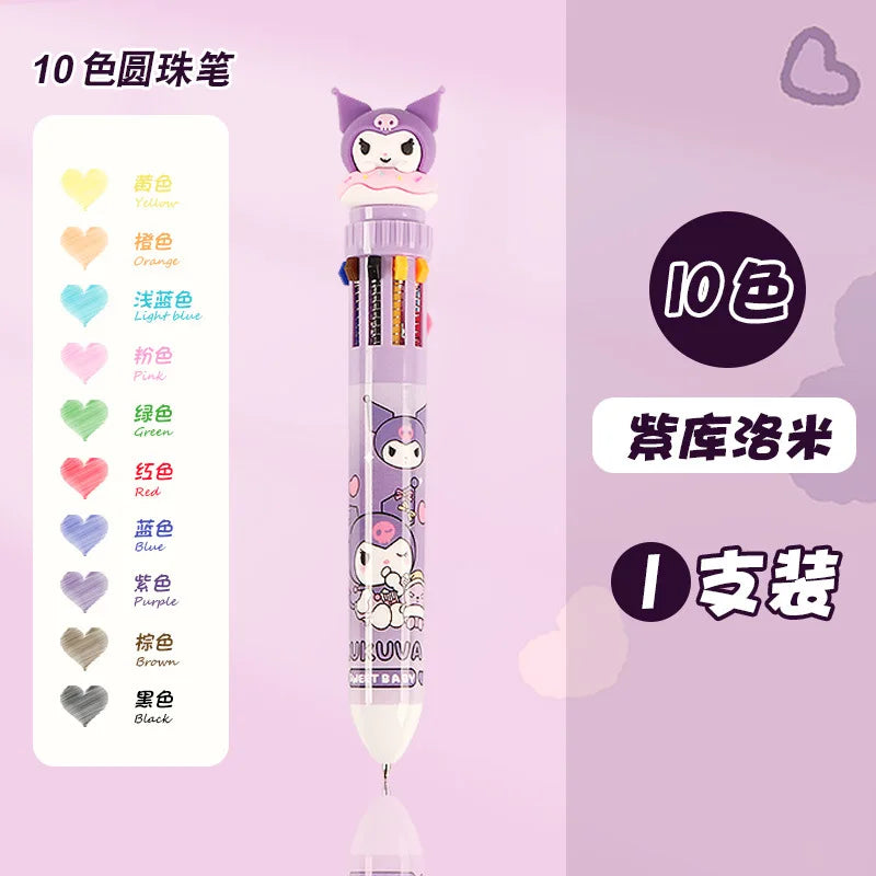 10 Farben Gelstifte 0,7 mm Kawaii Kugelschreiber Set für Schule Büro