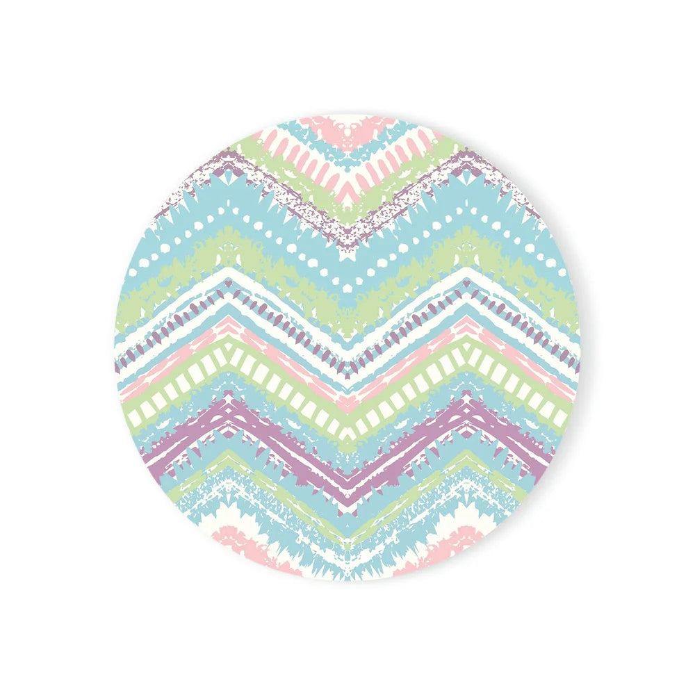 Runde Keramik Untersetzer Böhmischer Stil mit Kork Basis 6er Set