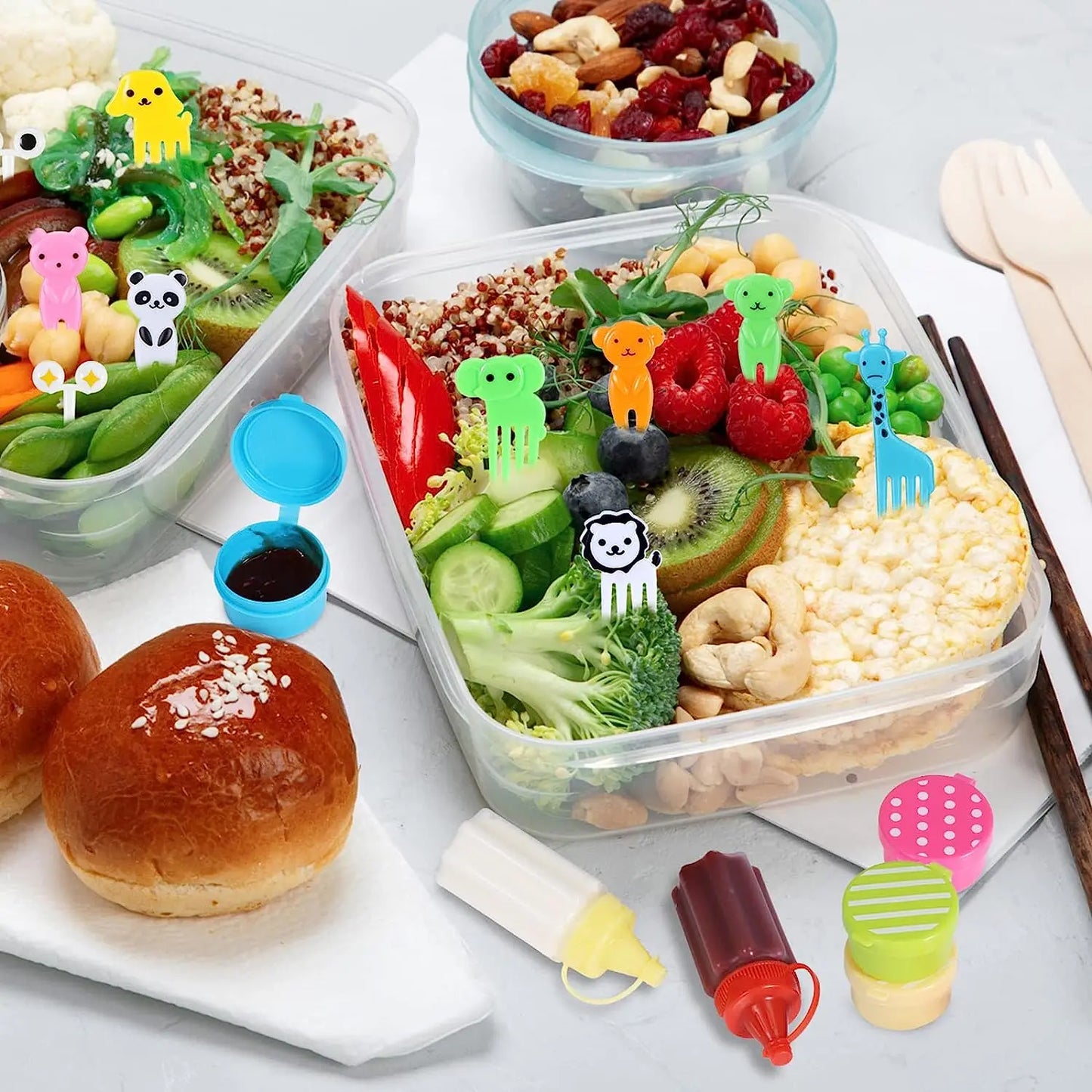 Niedliche Mini Lebensmittel-Picks für Kinder Bento Lunchbox Zubehör