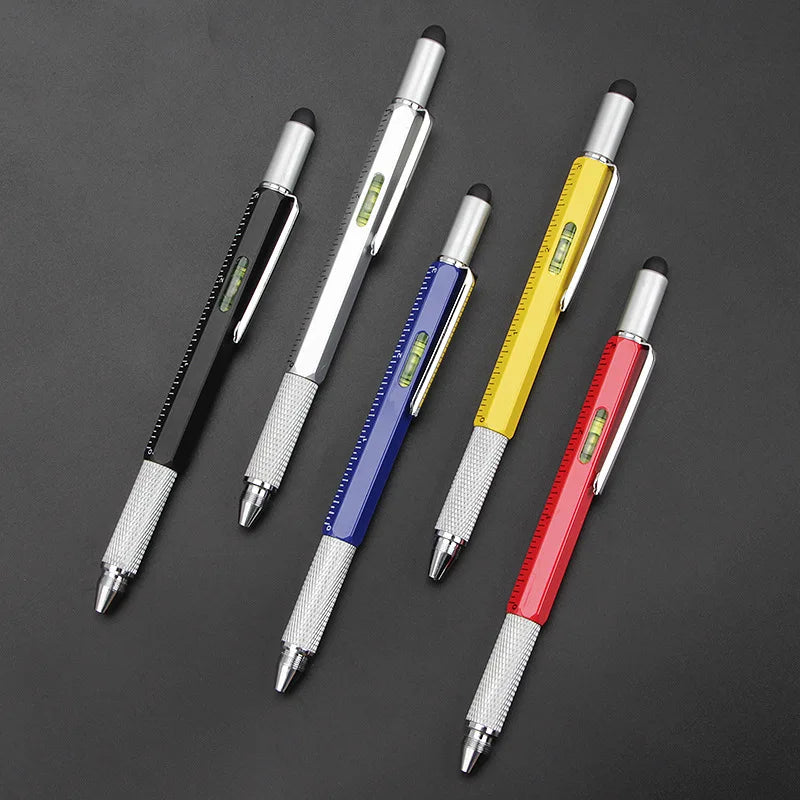 7-in-1 Multifunktions Kugelschreiber mit Touchpen Schraubendreher Lineal
