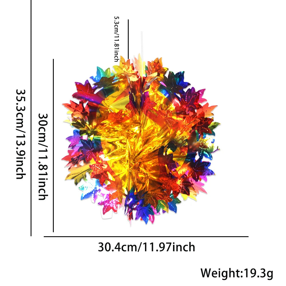 Bunte Waben Kugel Anhänger mit Liebesstern für festliche Dekoration