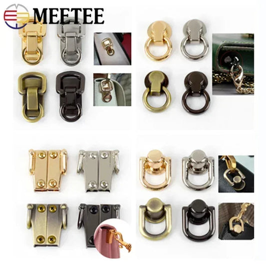 5er Set Metall Clip Schnallen fuer Handtaschen und DIY Riemen