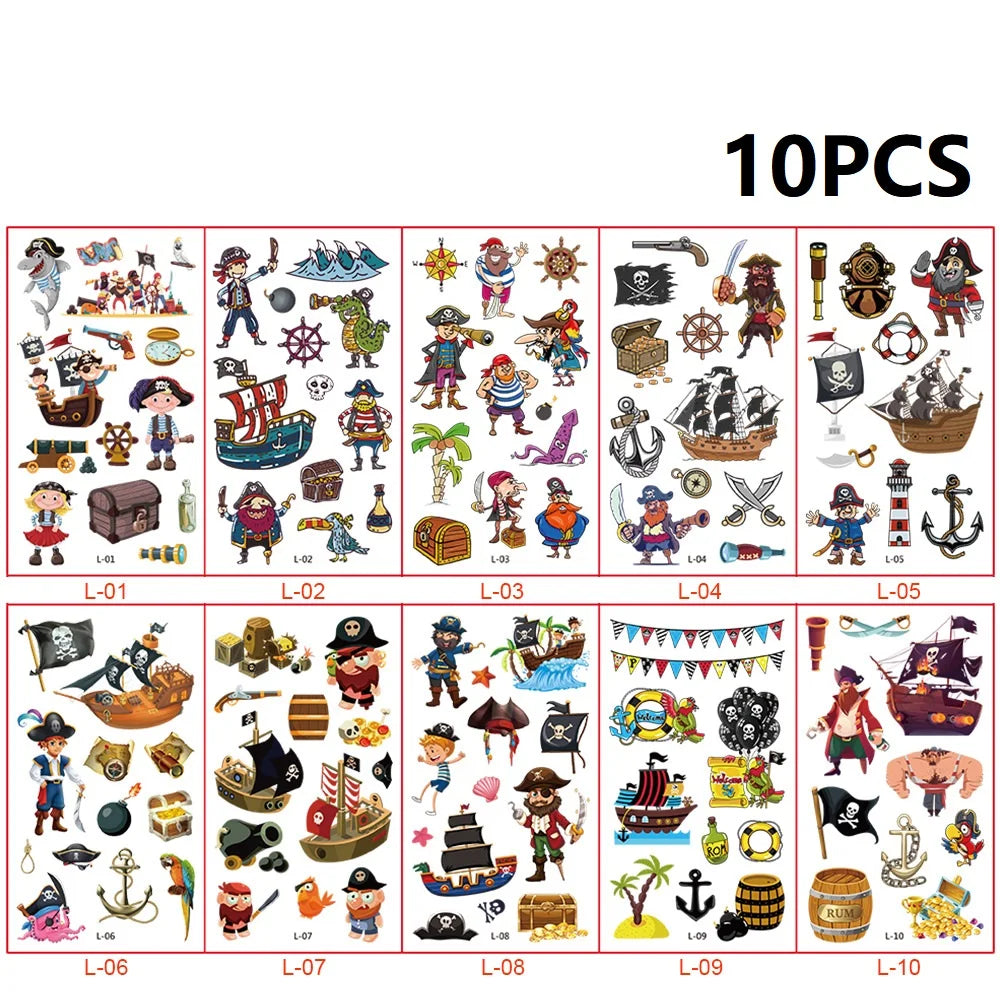 Temporäre Fußball Tattoos Set mit 10 wasserdichten Aufklebern