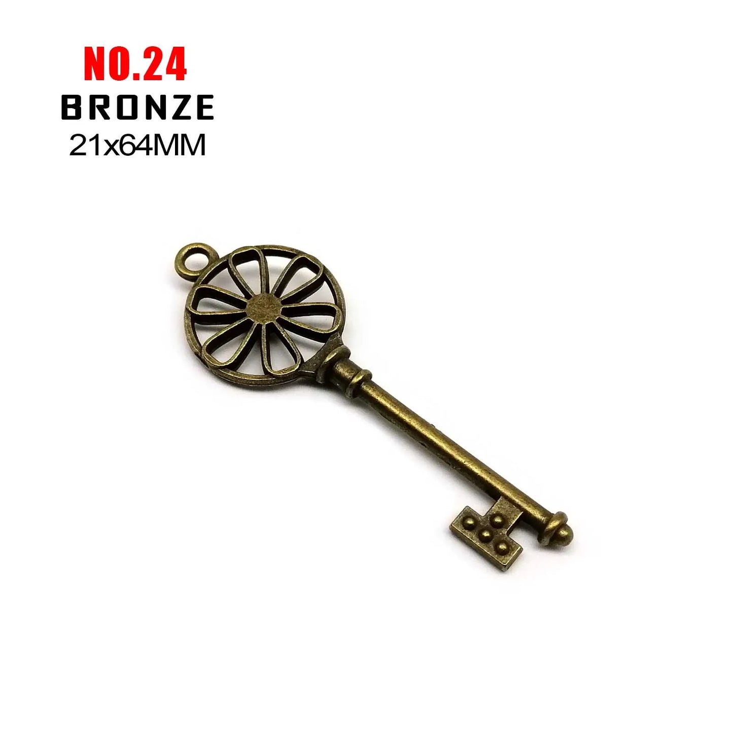 2er Set dekorative Metall-Schlüssel für Steampunk Schmuck DIY Basteln