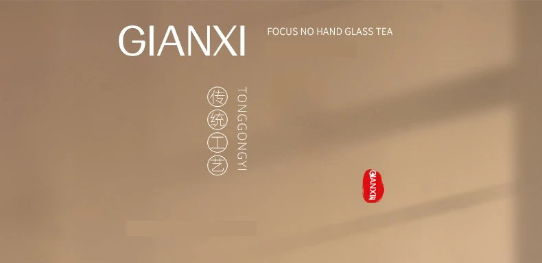 GIANXI Teetasse 350 ml Pyrex Tee-Set mit Griff und Filter handcrafted