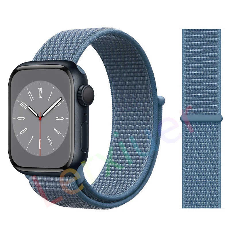 Nylon Schlaufenarmband für Apple Watch alle Serien und Größen