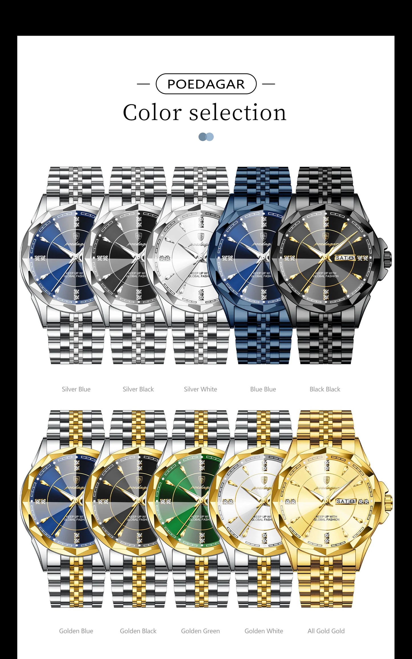 Luxus Herren Quarzuhr Wasserdicht Edelstahl Business Armbanduhr