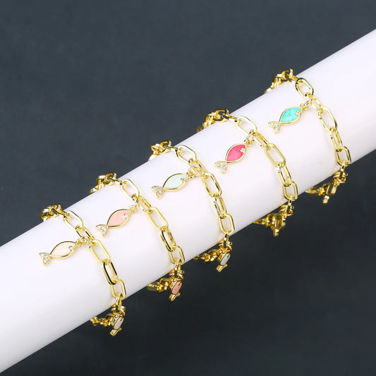 Kupfer Armband mit Zirkon – Elegantes Geschenk für Frauen