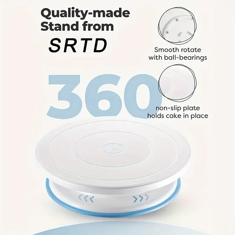 86-teiliges Kuchen Deko Set mit Drehteller für kreatives Backen