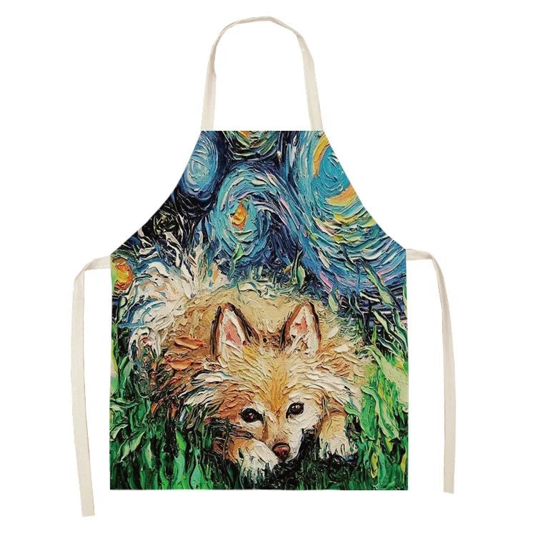 Hochwertige Baumwoll-Leinen Schürze für Reinigung und Haushalt