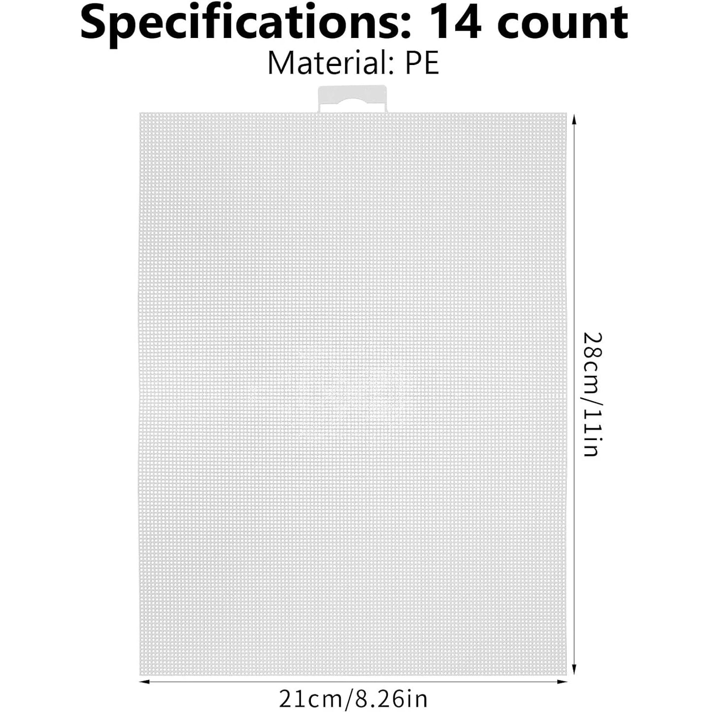 Kunststoff Leinwandmit Ösen für DIY Stickerei und Handarbeit