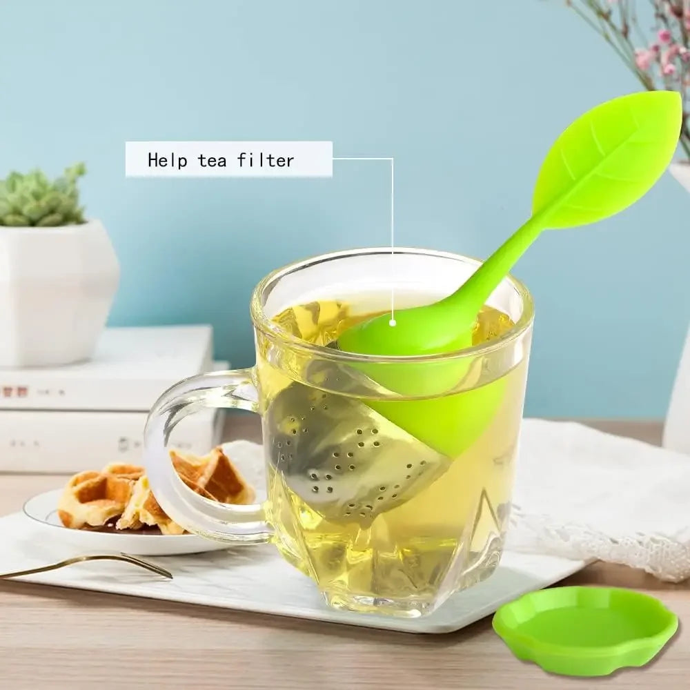 7-teiliges Tee Ei Set Gewürzfilter Silikon Kräuter Teebeutel Sieb Diffusor