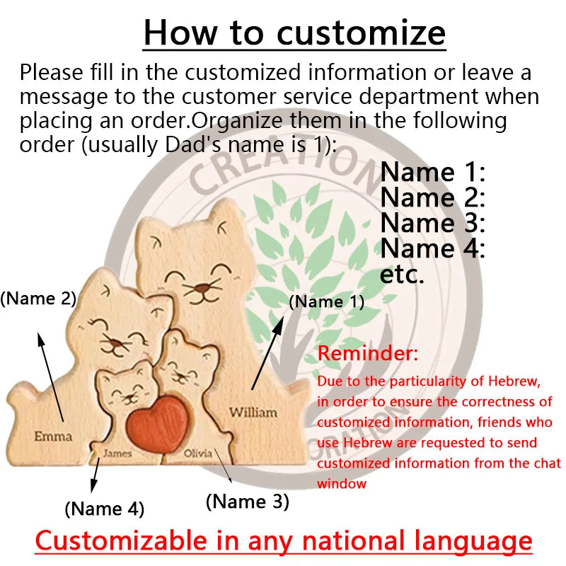 Handgefertigtes Holzpuzzle mit Lasergravur als Geschenk