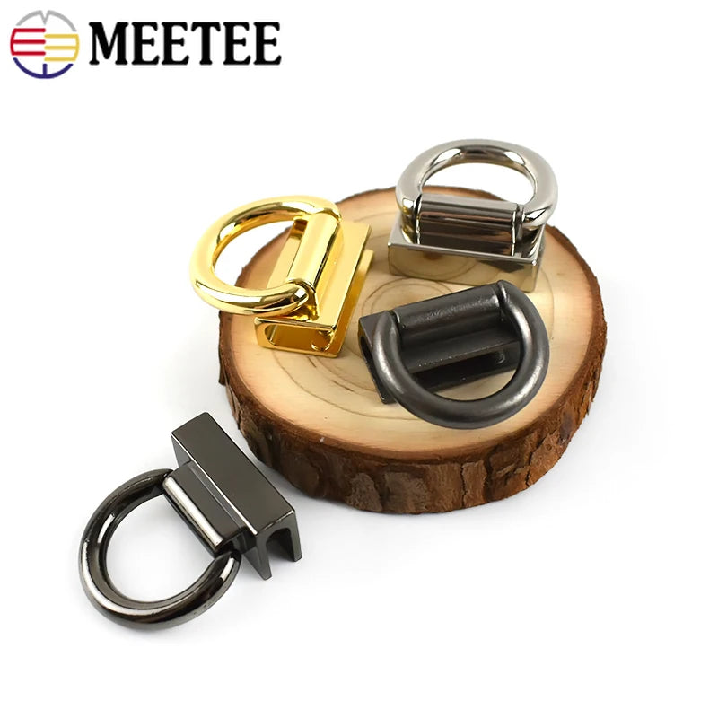 2 4 10 Stück Metall D Ring Schnalle mit Clip Verschluss für Taschen DIY