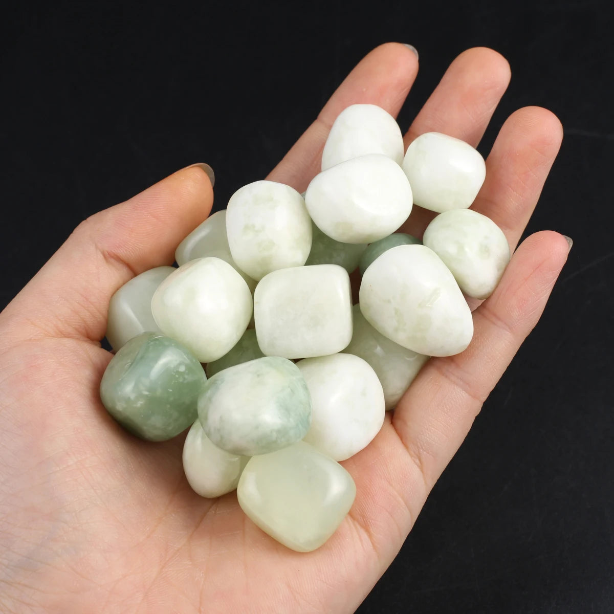 10er Set Polierte Natursteine für Heim und Aquarium